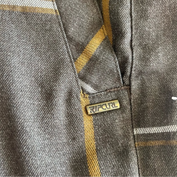 Rip Curl Shorts Mens Plaid Chino  Flat Front Surfer Casual Outdoors - Picture 6 of 7